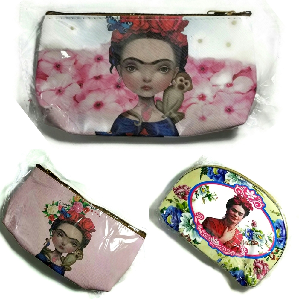 🆕️ 3 piece Frida Kahlo wristlet coin purse set - Picture 1 of 5